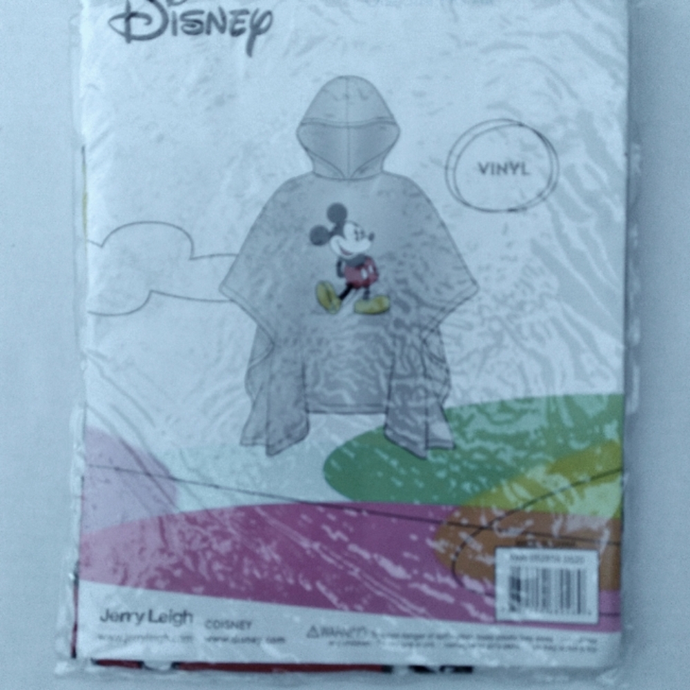 Mickey Mouse Rain Poncho Youth Size